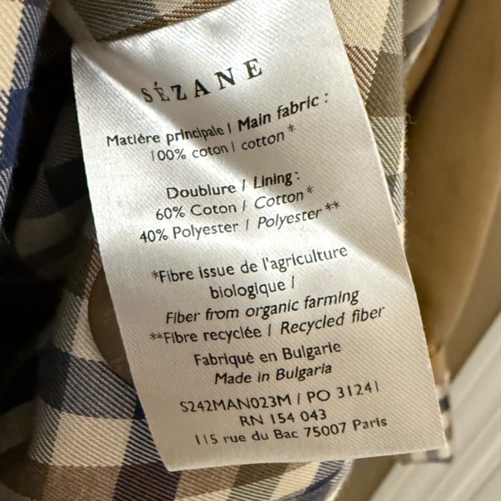 Sezane Clyde Coat Camel - Size 2 - Picture 8 of 9